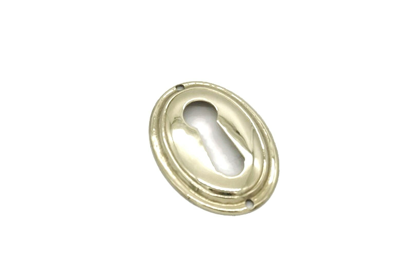 1 5/16″ Keyhole Cover Plate Escutcheon Furniture Brass Key Hole Lock Plate