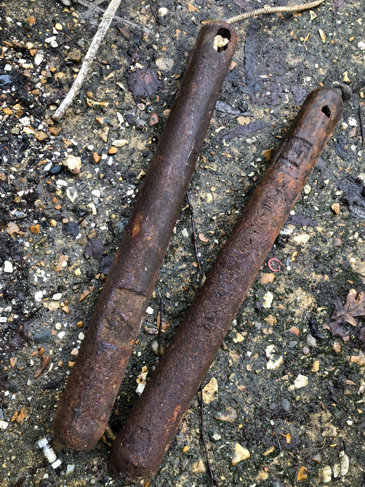 Sash Window Weights x2 Cast Iron Antique #7 Number 7 VINTAGE 3.2Kg 7lb 16″