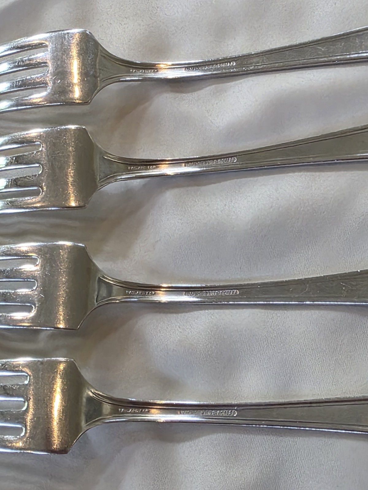 Antique Wm Rogers & Son Mayfair Pattern Set Of 4 Dinner Forks 1923 Art Deco