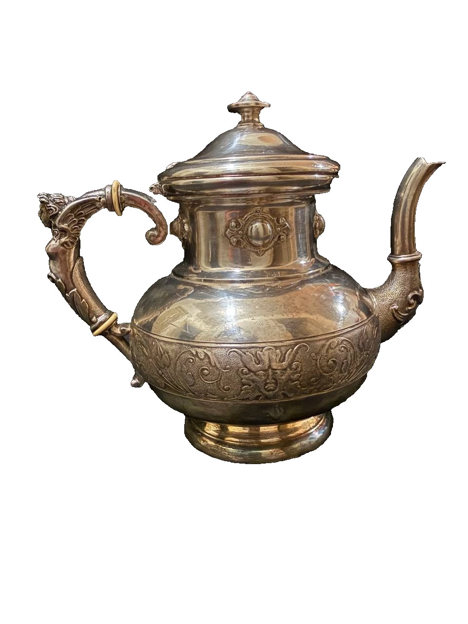 Antique Gerhardi & Co Silver Plate Teapot Coffee Pot German Hollowware c.1900