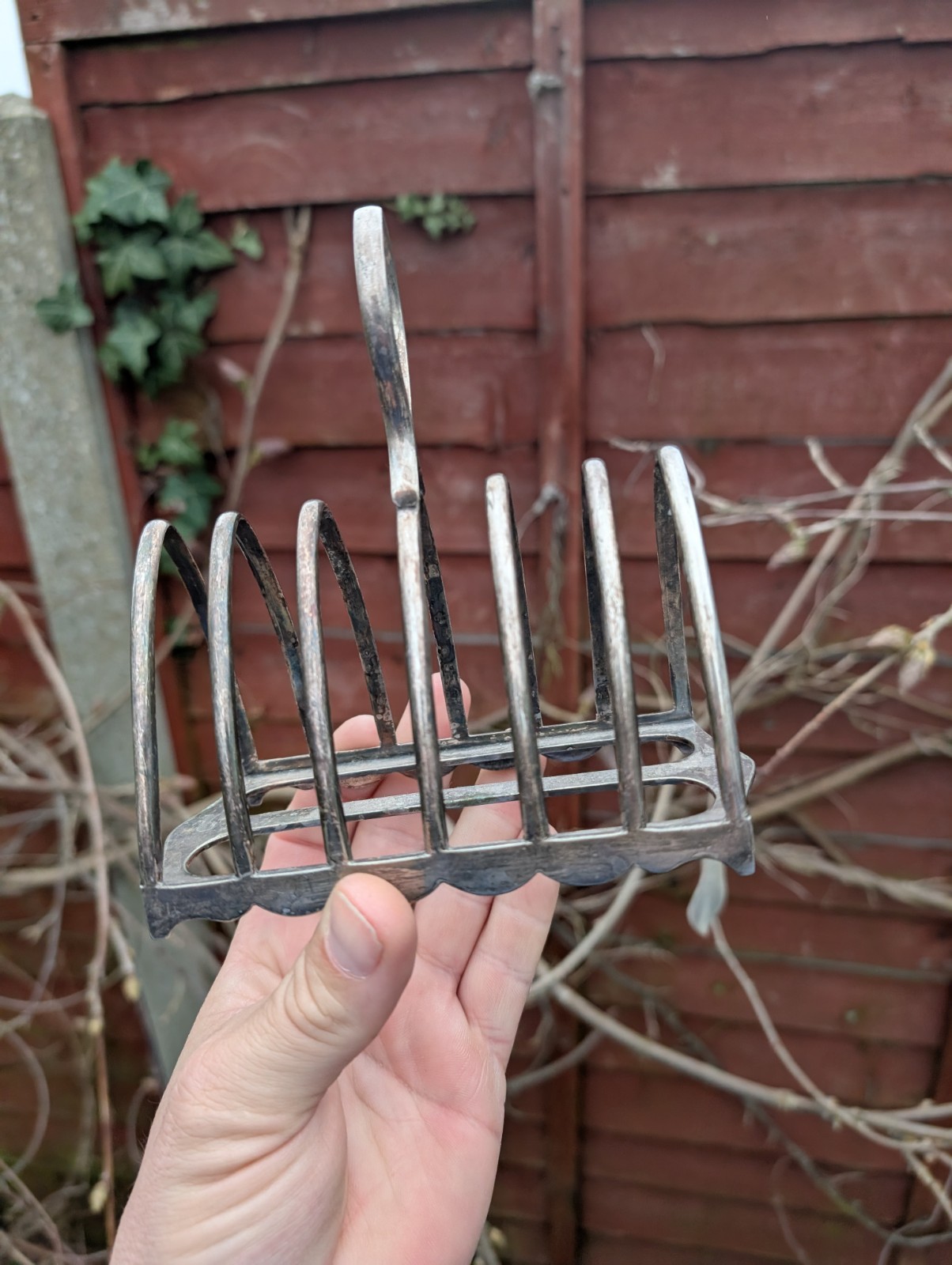 Walker & Hall Gothic Designed Silver Plate Antique Toast Rack Toast Holder