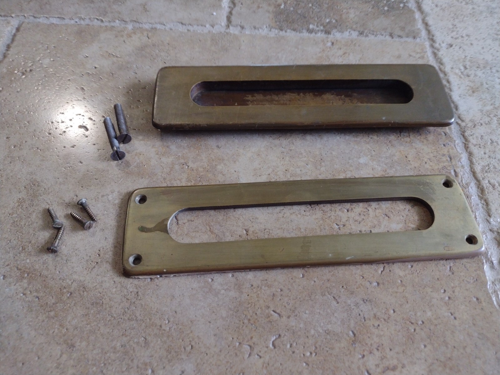 Vintage Sargent And Co. Brass Door Letter Slot Plate # 288M