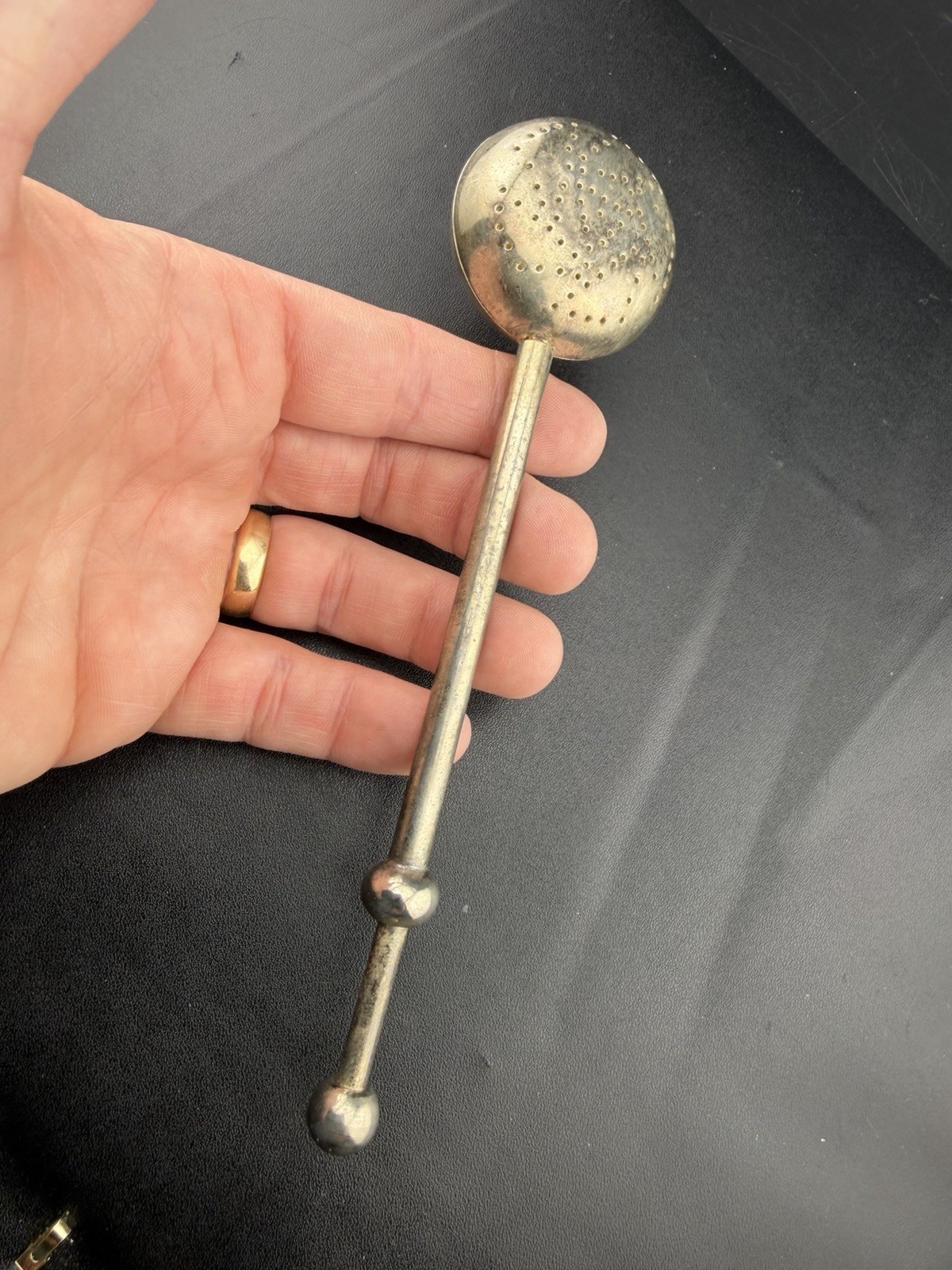 Antique Old Spring Action Tea Seeper Spoon Infuser