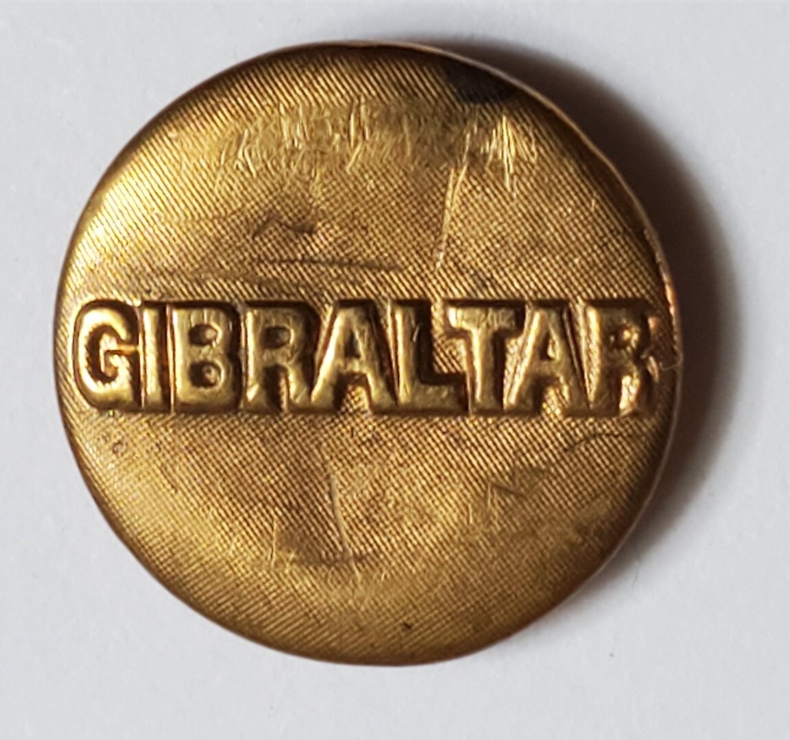 Bb textured GIBRALTAR Antique Wobble Shank Overall BUTTON 11/16″