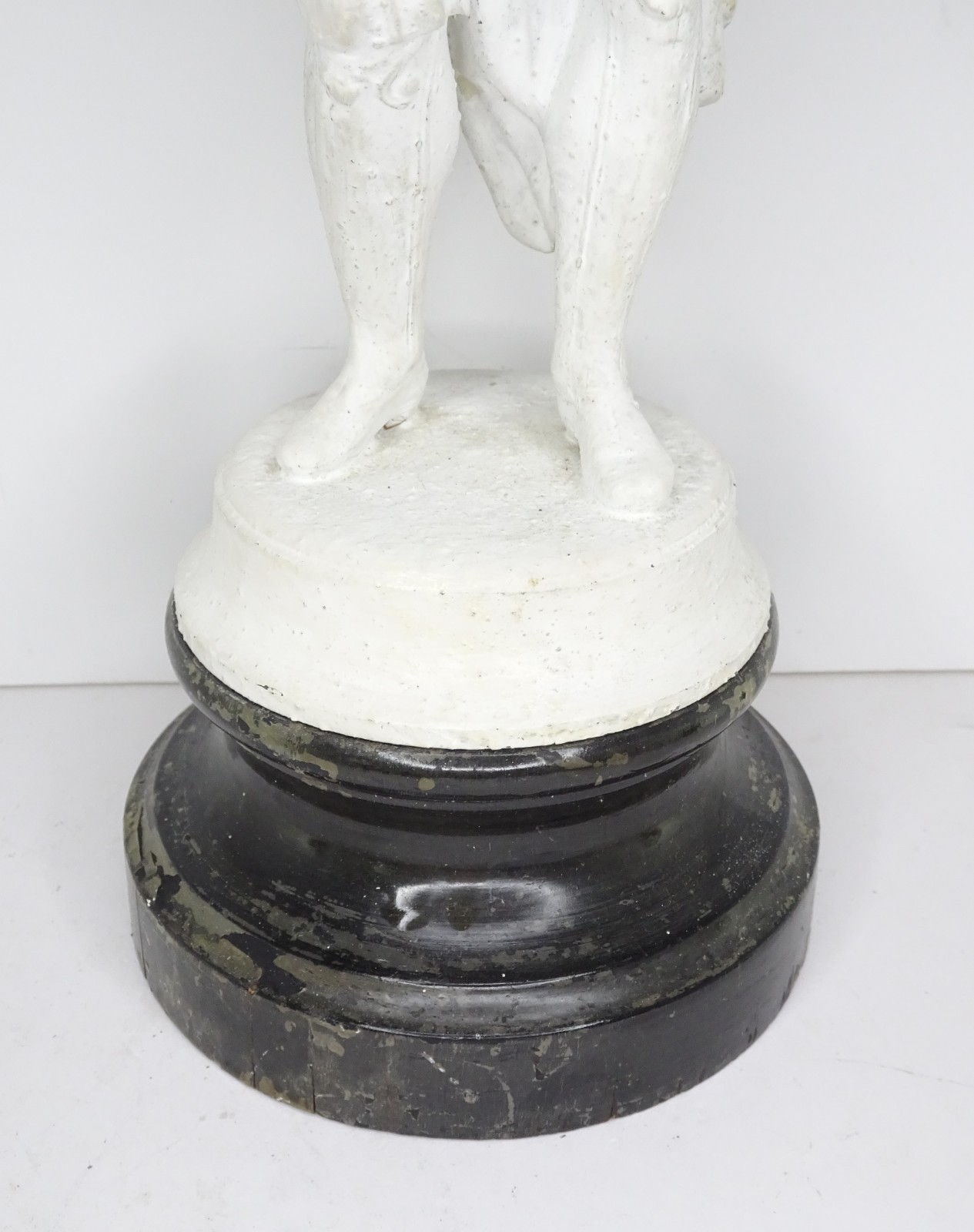 Pair Victorian Spelter French? Figurines, Man & Lady, Painted White, Antique