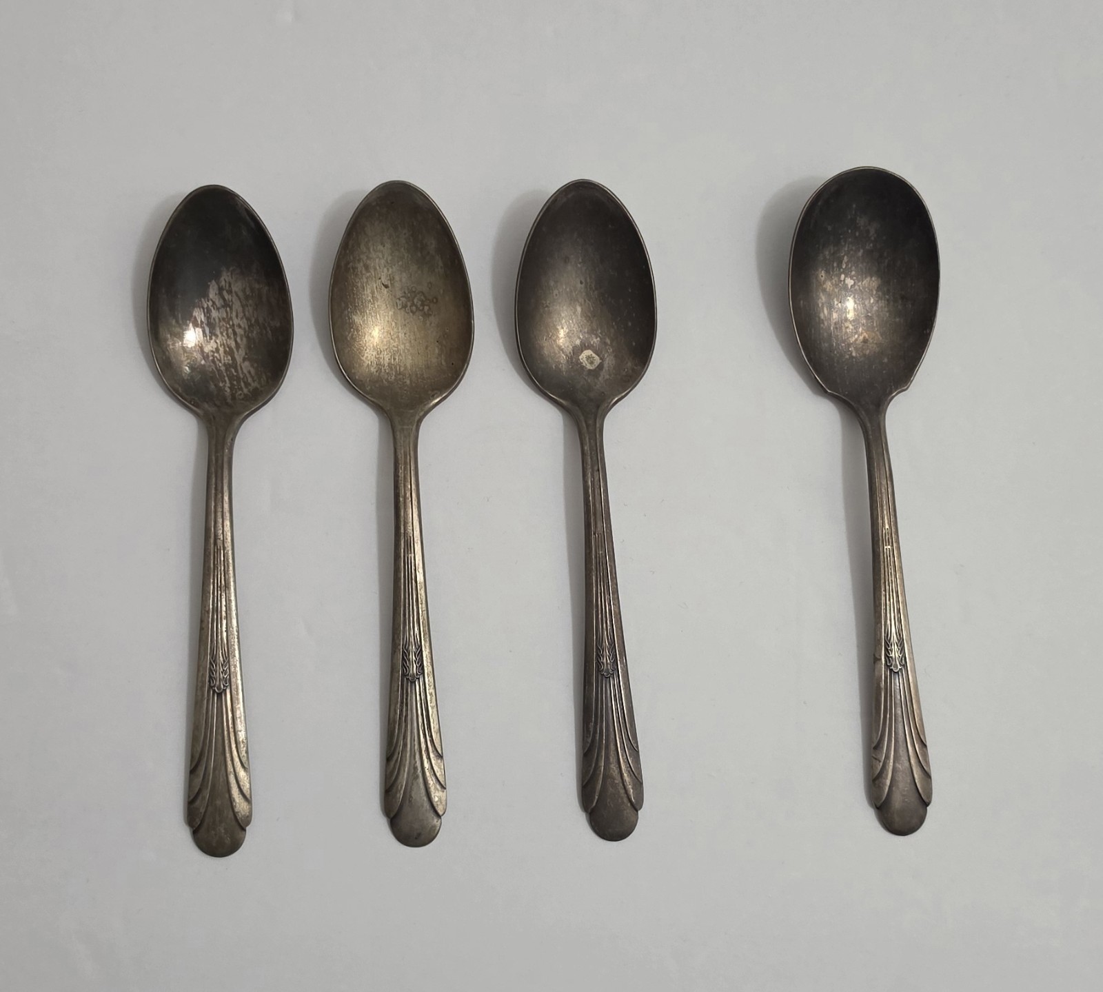 Set of 4 Vintage Monroe Silver Co. 1939 Brandon (3x Tea Spoon, 1x Soup Spoon)