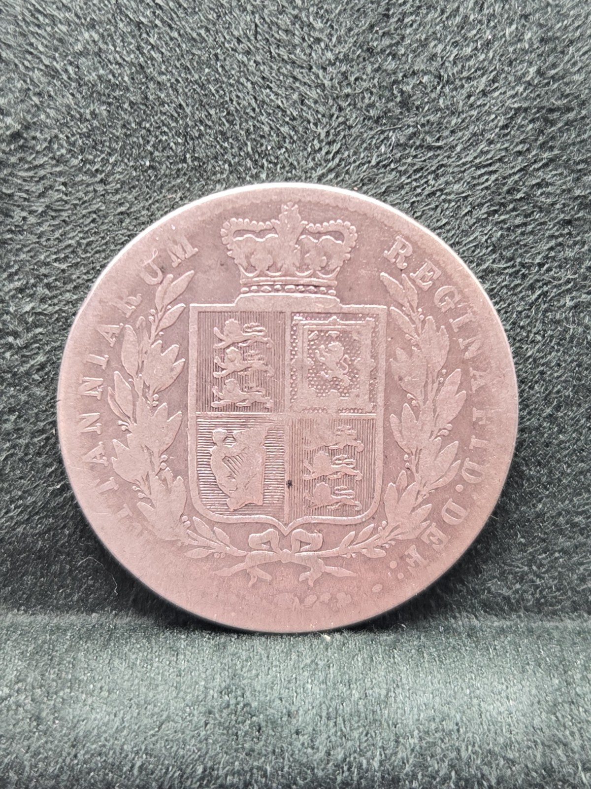 Queen Victoria .925 Silver Half Crown Coin Antique 1874 Fair Condition C17