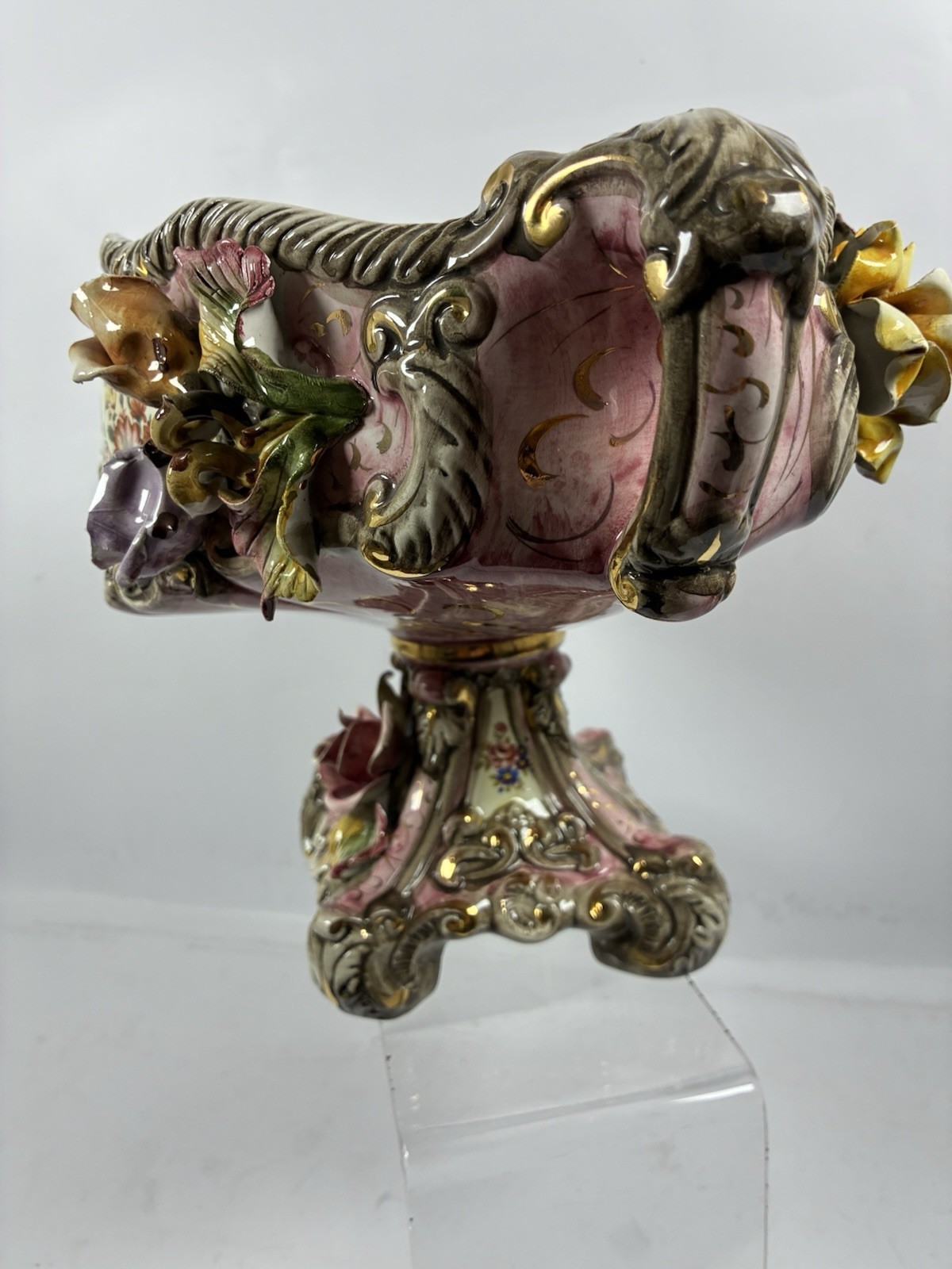 Made In Italy Capodimonte Centrepiece Vase/Bowl Table Decoration