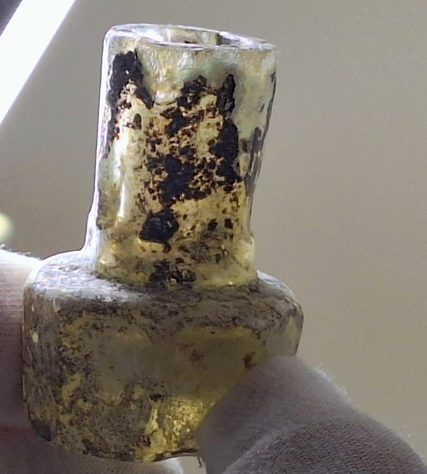 Rare Ancient Octagonal “Tear Catcher” Glass Bottle (1st to 3rd Century a.d.)
