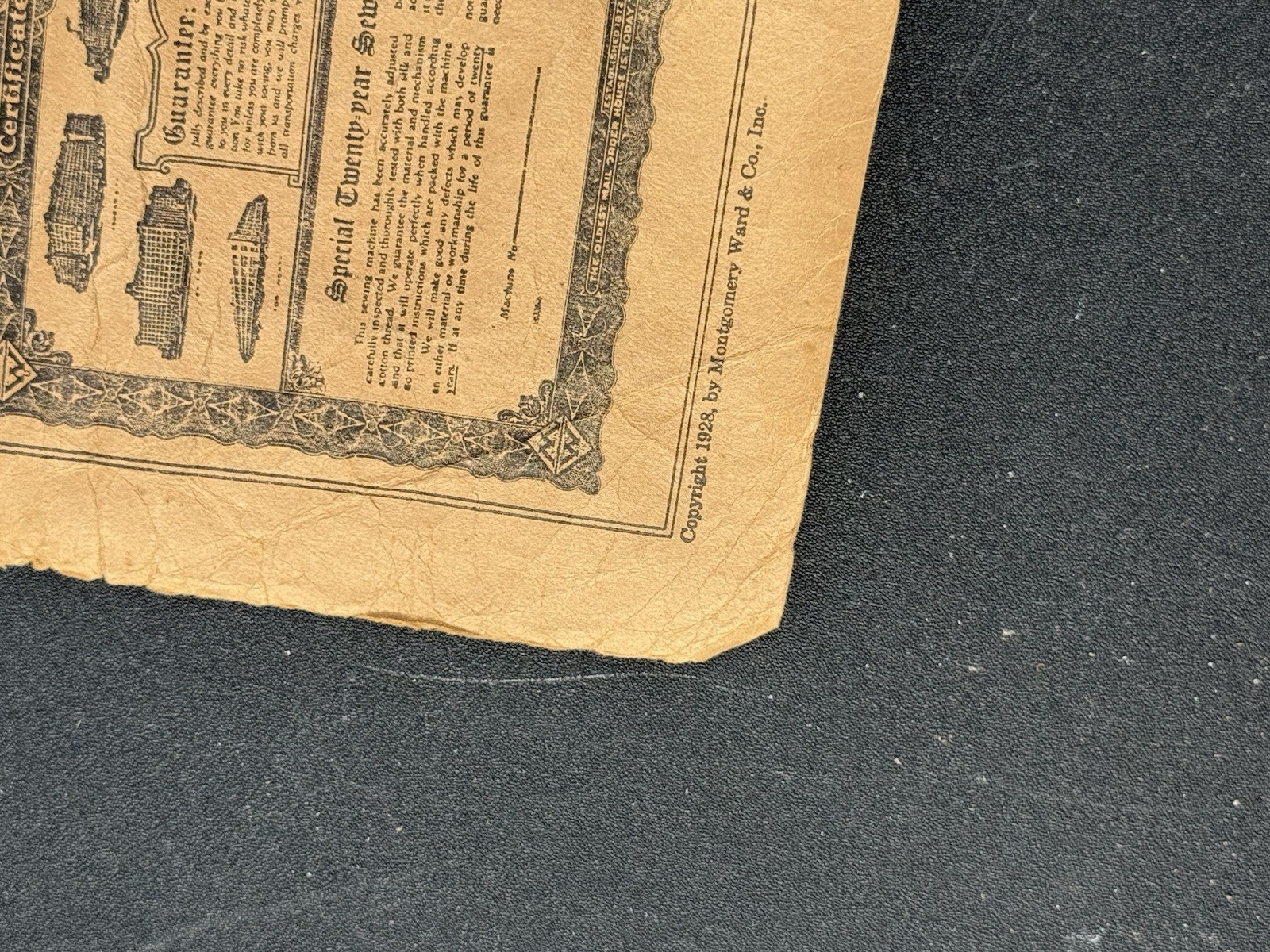 Vintage 1928 Brunswick Sewing Machine Instruction Book By Montgomery Ward Co.