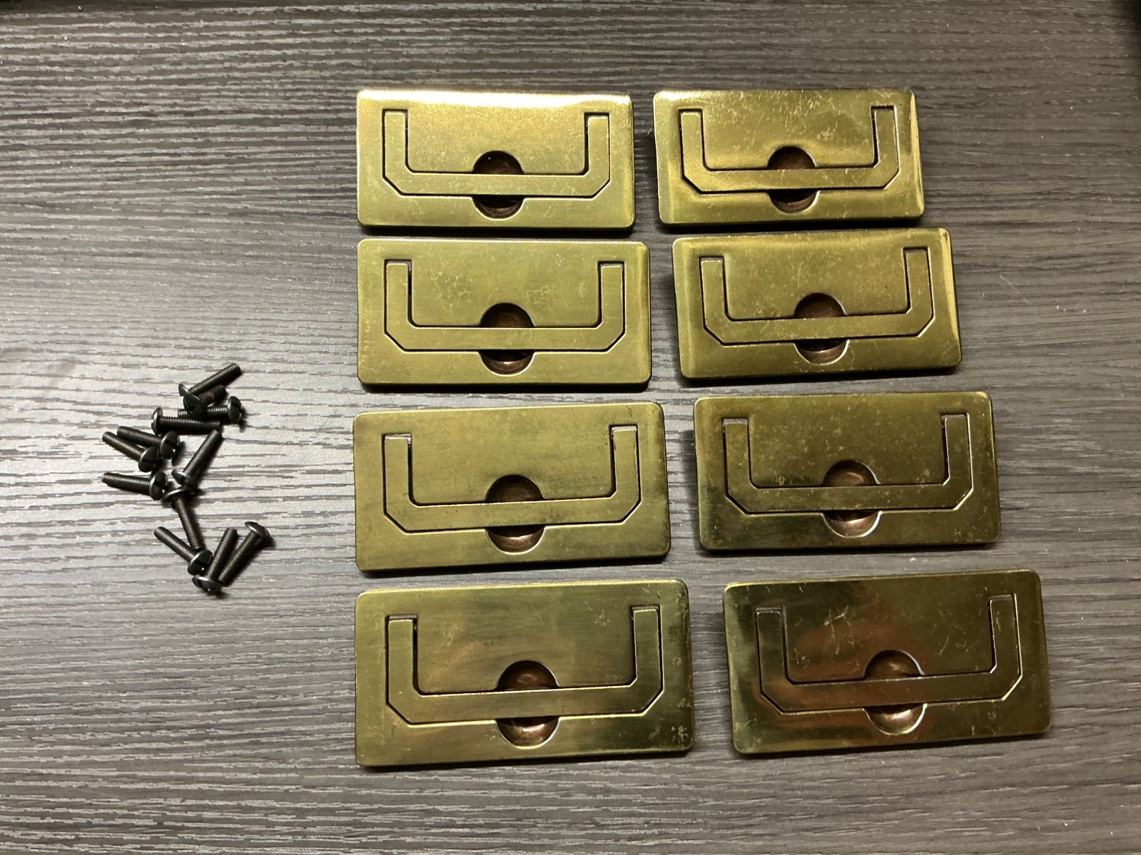 8 Original Henredon Scene Cabinet Drawer Pull Handle Brass KBC N10587 (64)