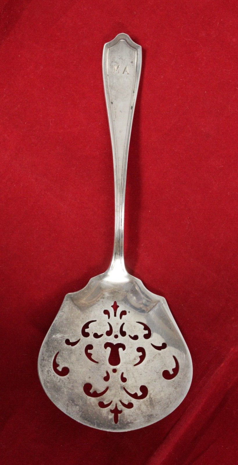 Alvin Maryland Sterling Tomato Server 7 5/8″ Monogram “M.A.” (1910) 46.5g