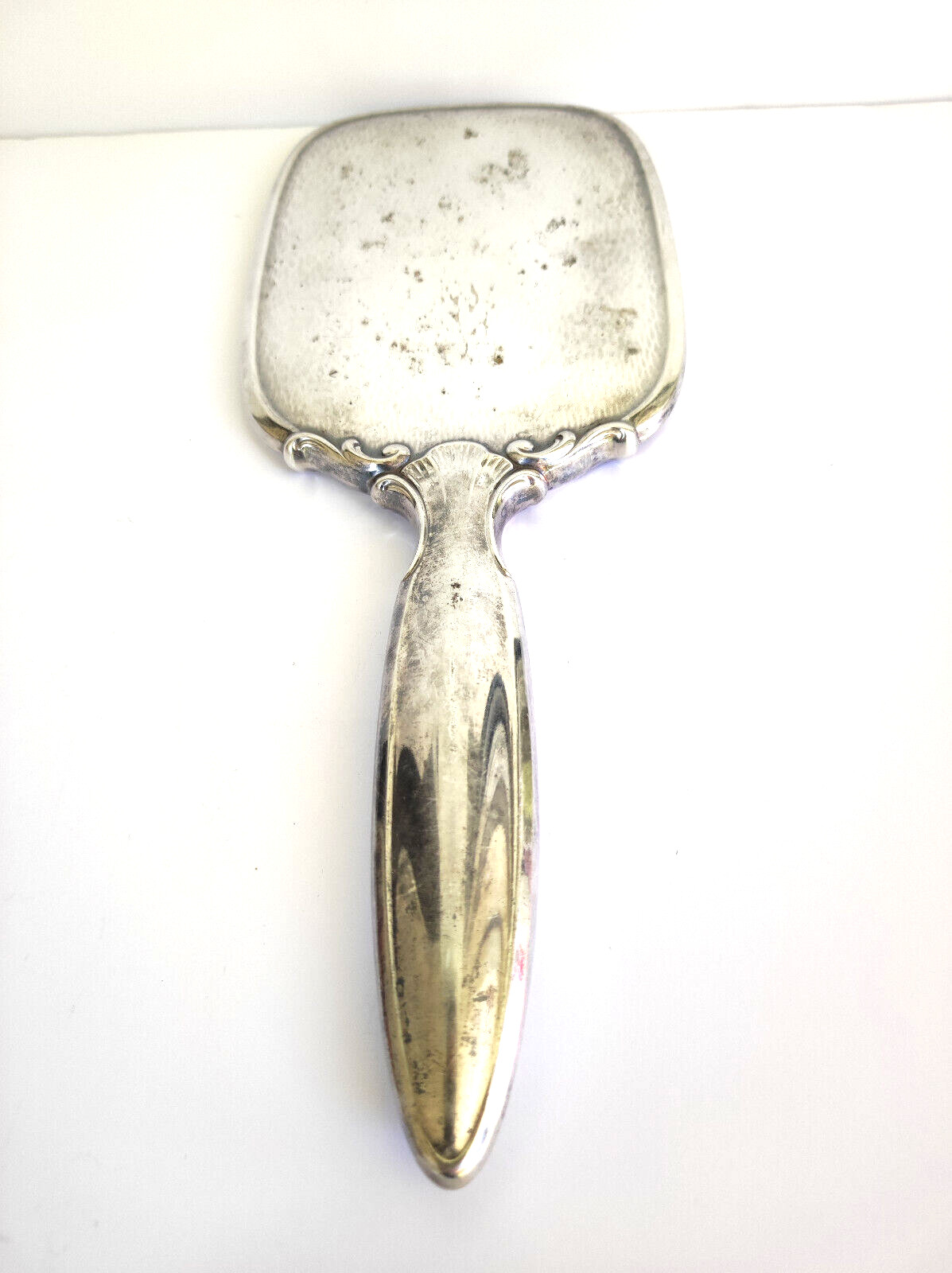 ALPACCA HOKA, Antique Sterling Silver Hand Mirror, Art Deco, Germany 1900’s, 11″