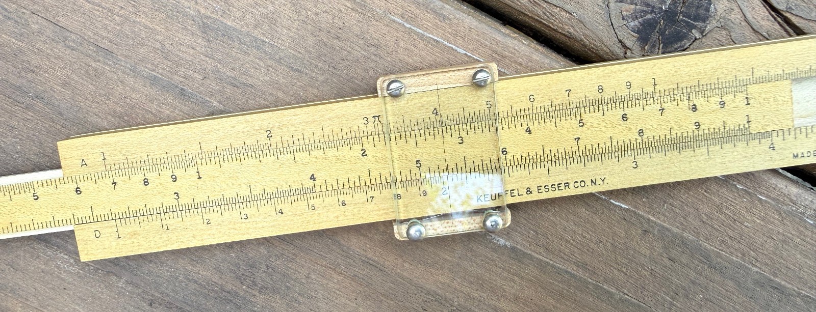Vintage 1920s K & E Beginners Slide Rule 4058c Keuffel & Esser Wood USA EOC