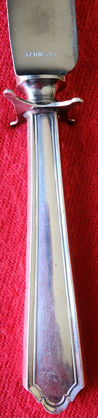 Watson JOHN ALDEN Sterling Handle 1911 Steak Carving Knife Mono “P” 10 3/4 in