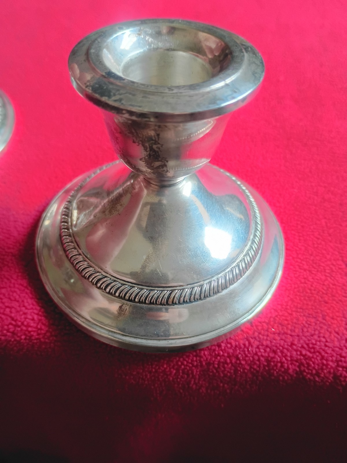 pair of weighted sterling silver candlesticks See Photos Read Description