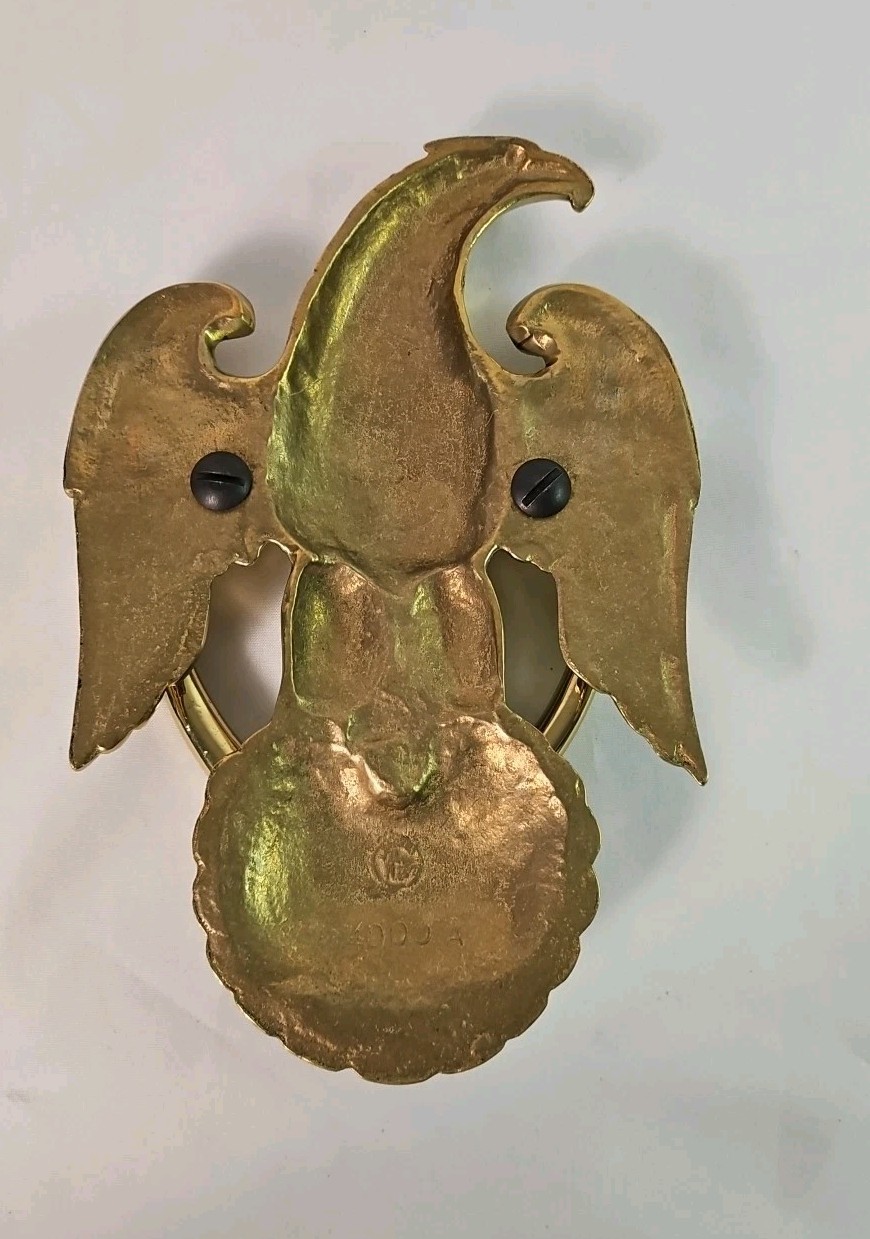 VTG Harvin American Eagle Design Heavy Cast Brass Door Knocker Size 8.5 X 5.5