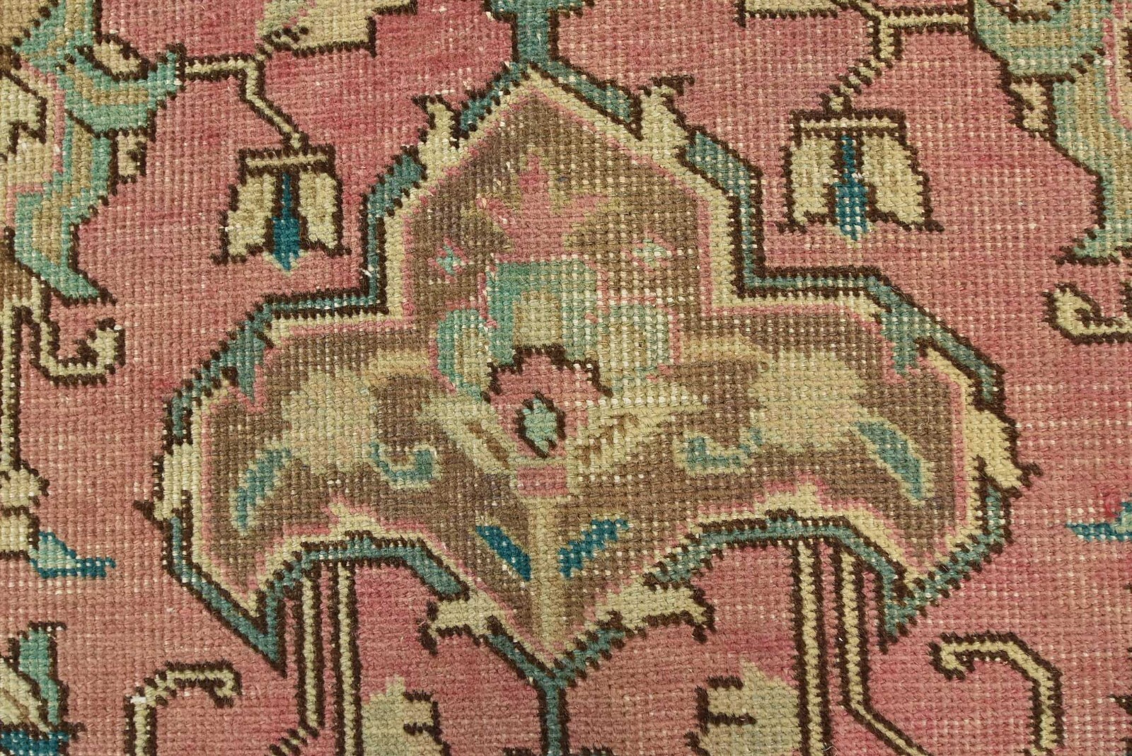 Vintage Anatolia 10′ x 12’7” Pink Traditional Wool Hand-Knotted Oriental Rug