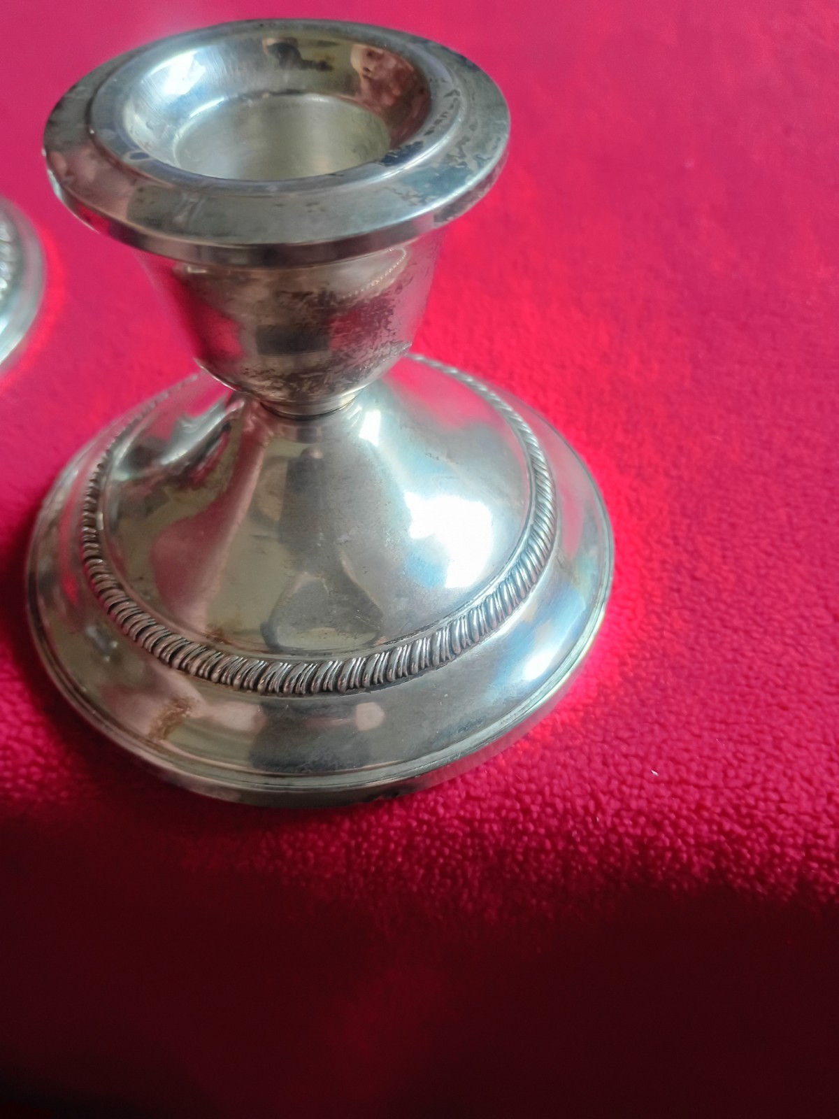pair of weighted sterling silver candlesticks See Photos Read Description