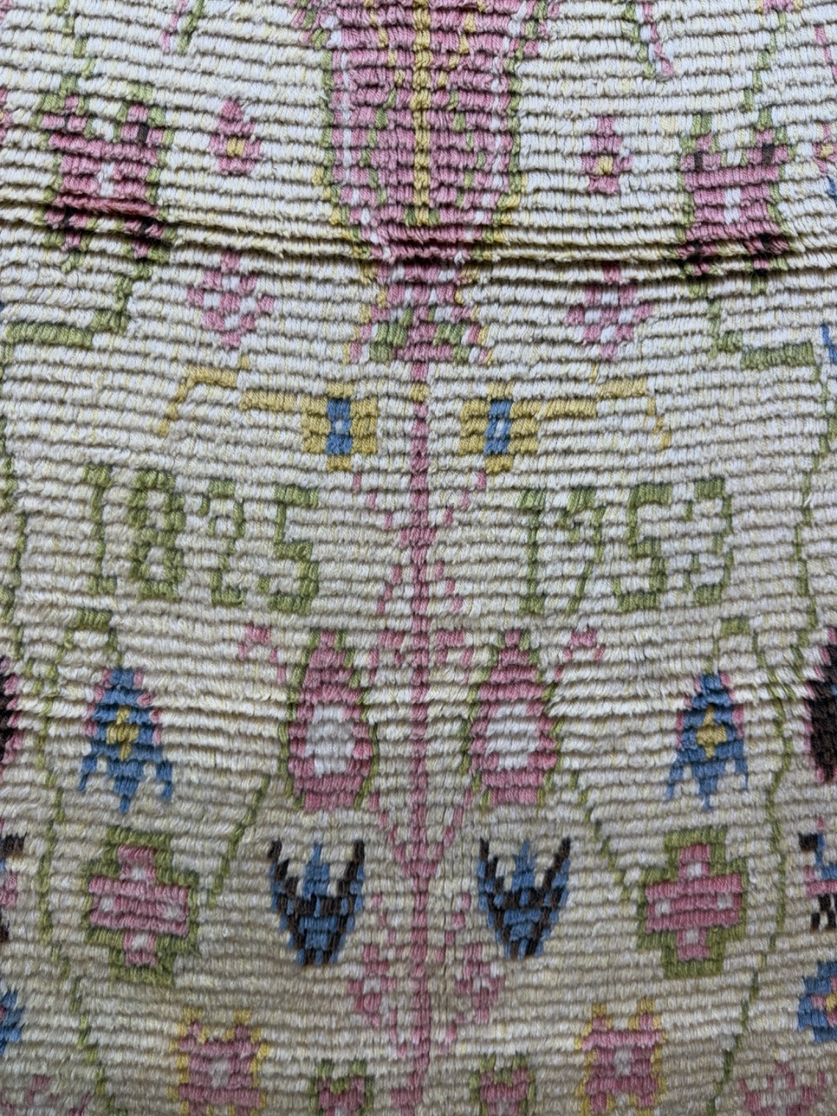 Vintage Fabulous Hand Knotted Dated Swedish Scandinavian Rya Shag Wool RugCarpet