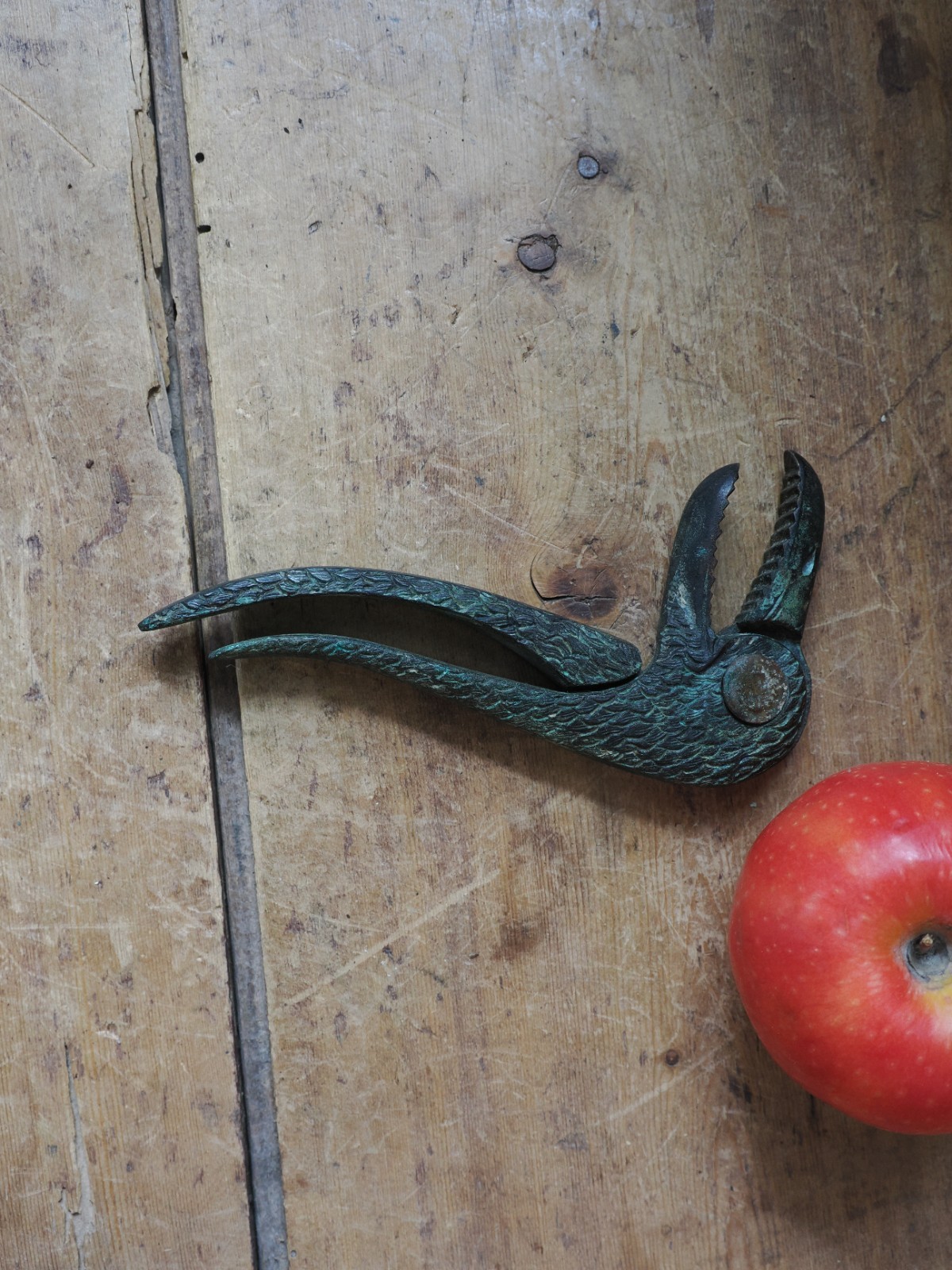 Genuine Antique Bronze Parrot ? Bird Nutcracker Nut Crackers