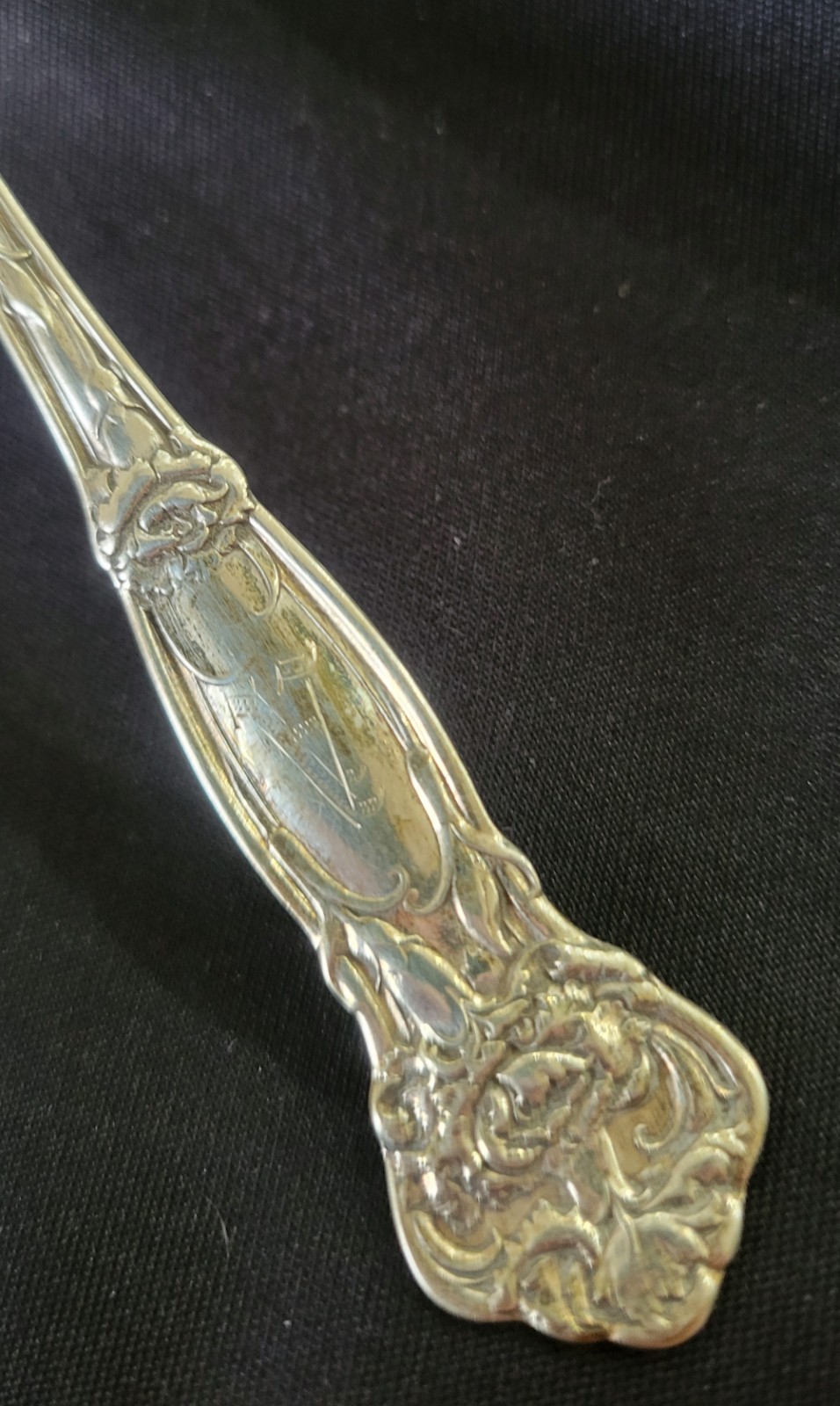 4 Carnation by Wallace Sterlering Silver Teaspoons Spoon 6 ” Monogram A