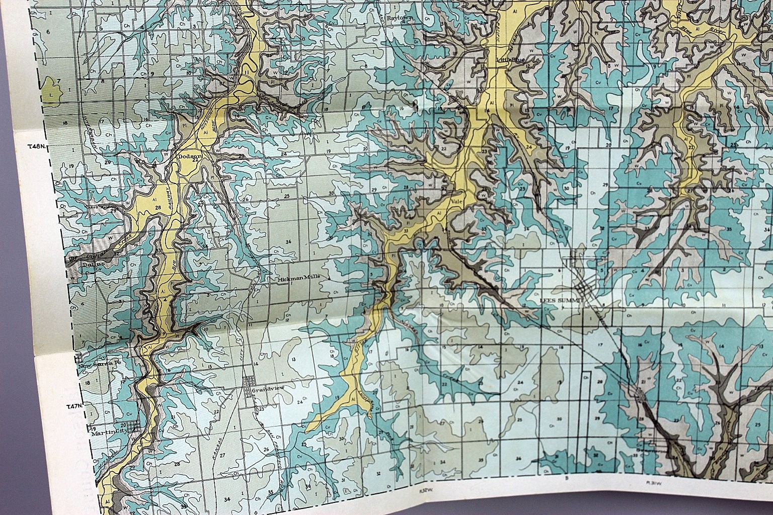 Missouri Bureau of Geology and Mines Geological Map Jackson County Missouri