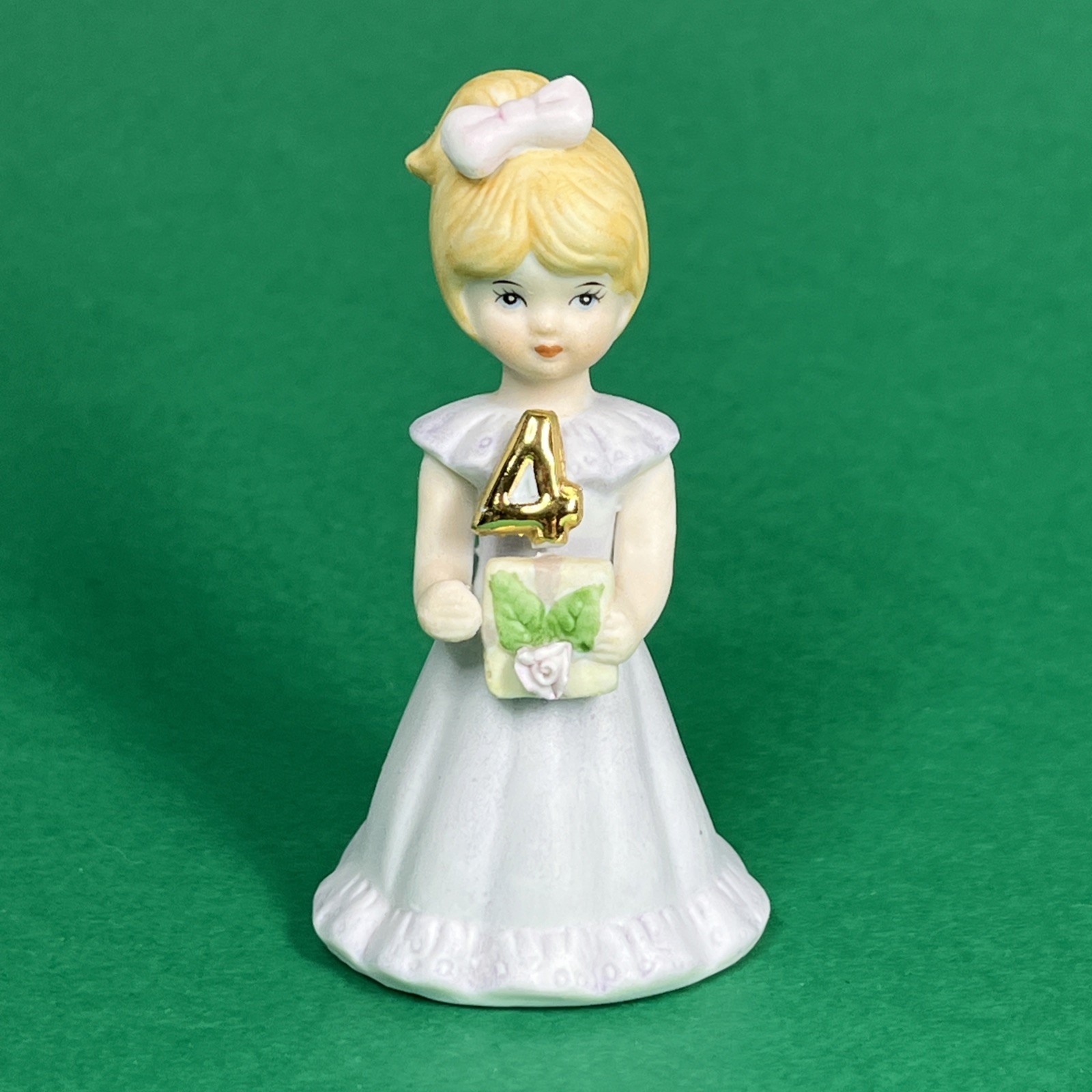 4 Year Old Figurine Growing Up Birthday Girls 1981 by Enesco