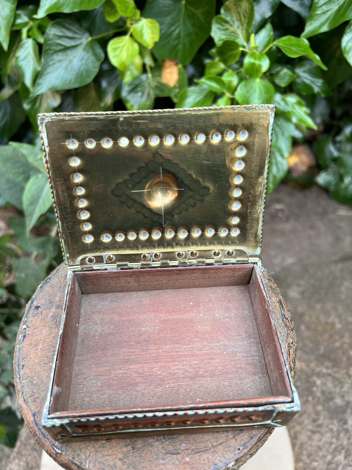 Antique Pre 1920 Arts Crafts Copper Brass Box Vintage Old A P Gallwey Design WW1