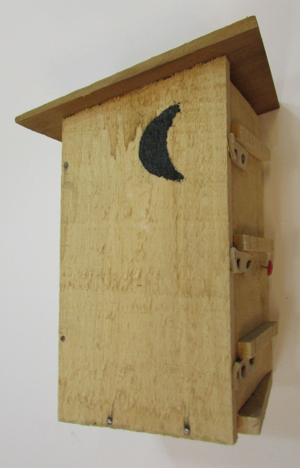 Primitive Rough Wood Handmade 5×8 Model Double Decker 2 Level Outhouse FREE S/H