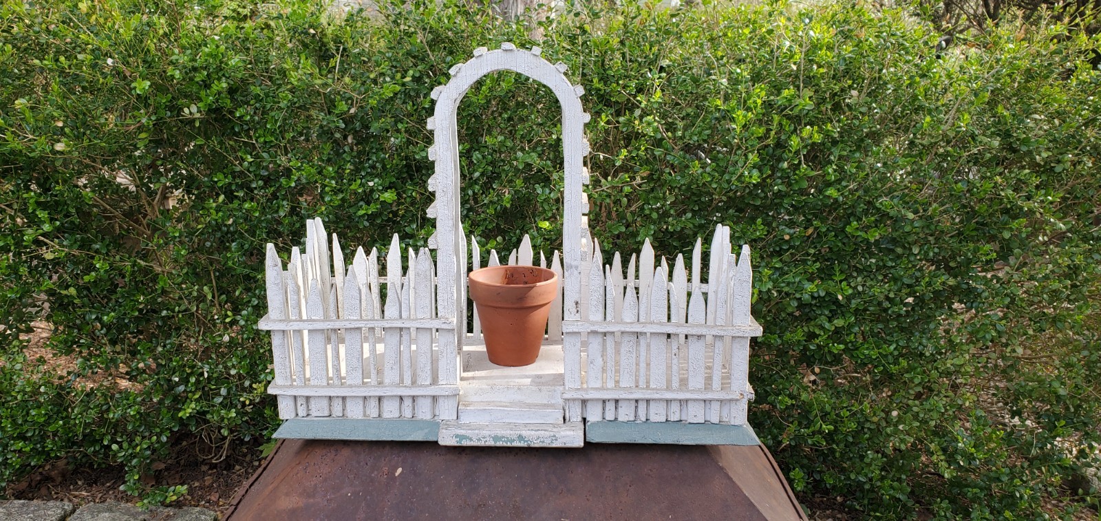 Window Box Flower Planter Picket Fence Arbor Garden Architecture Country Kitchen