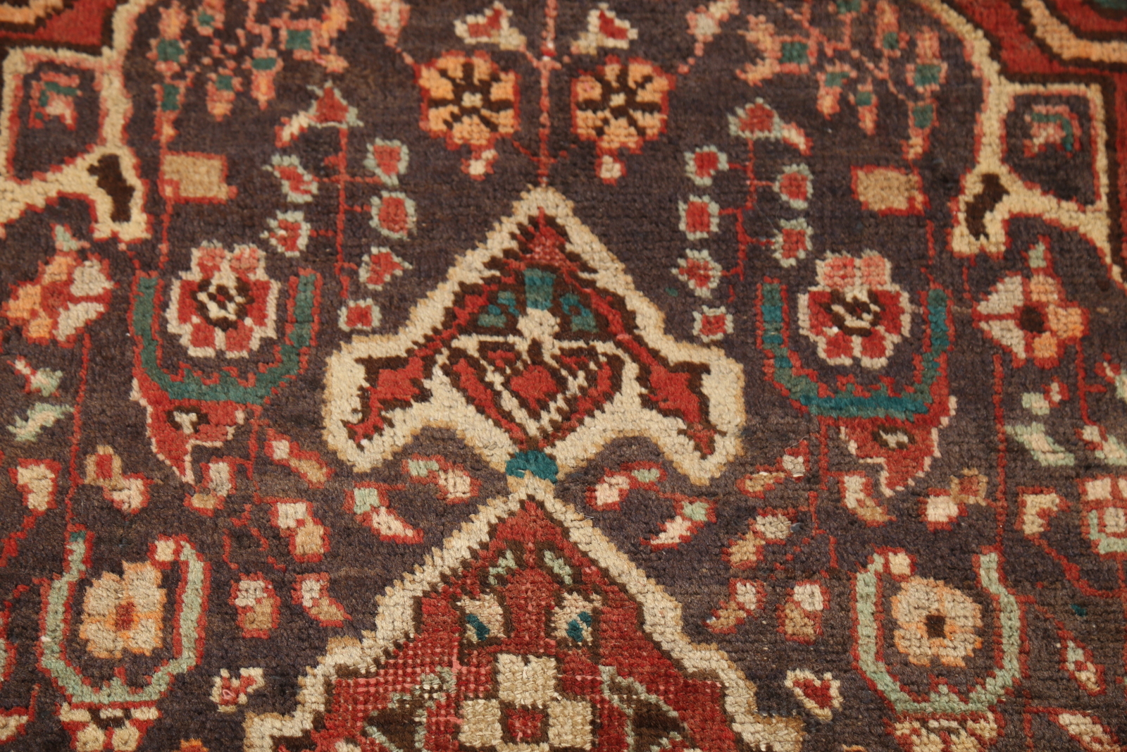 Vintage Rust Wool Hand-made Traditional Tribal Geometric Runner Rug 3×11 Carpet