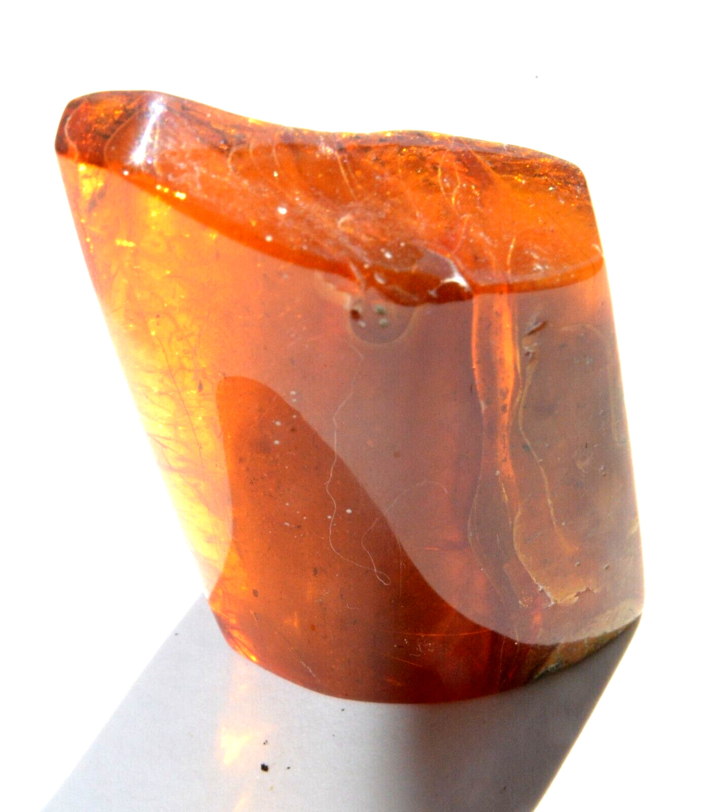 RUSSIAN SOVIET BALTIC AMBER BEAD GEMSTONE ROCK STONE PENDANT NECKLACE PIN BROOCH
