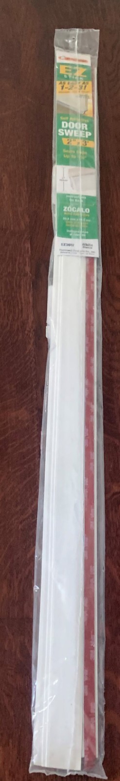 Thermwell EZ36W Self-Adhesive Ez Stick Door Sweep, 36 in L x 2 in W, White