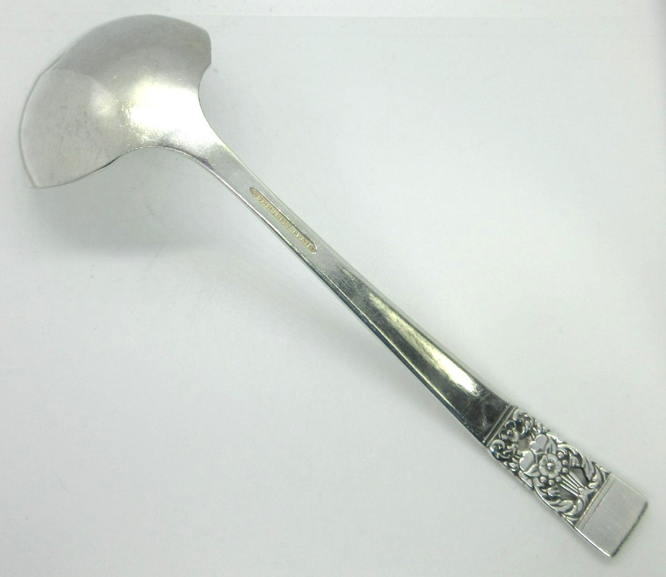 Oneida Community CORONATION *1 Gravy Ladle* 7 1/8″ NO Mono Silverplate 1936