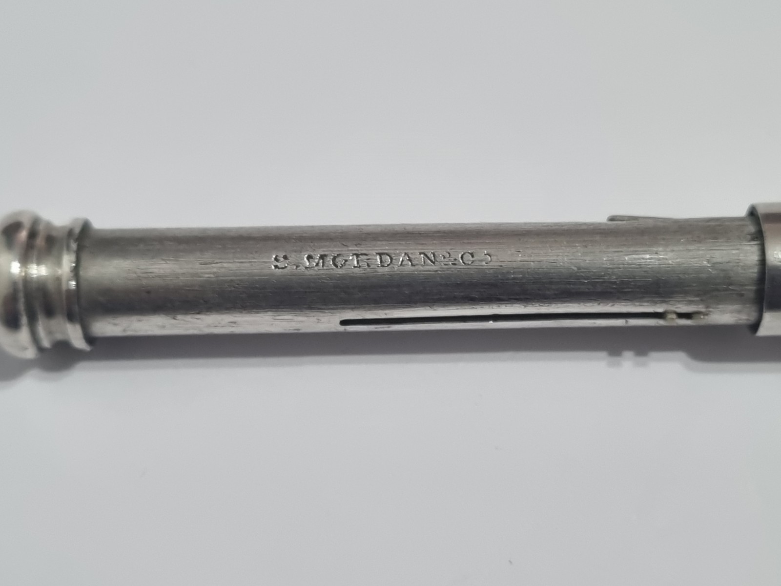 Sampson Mordan Silver Combination Sliding Pen & Propelling Pencil c1880 – X01