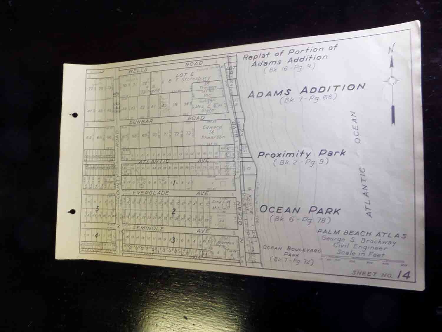 Palm Beach Atlas Sheets 14 and 14A – Wells Road South to Root Trail/Oleander Av