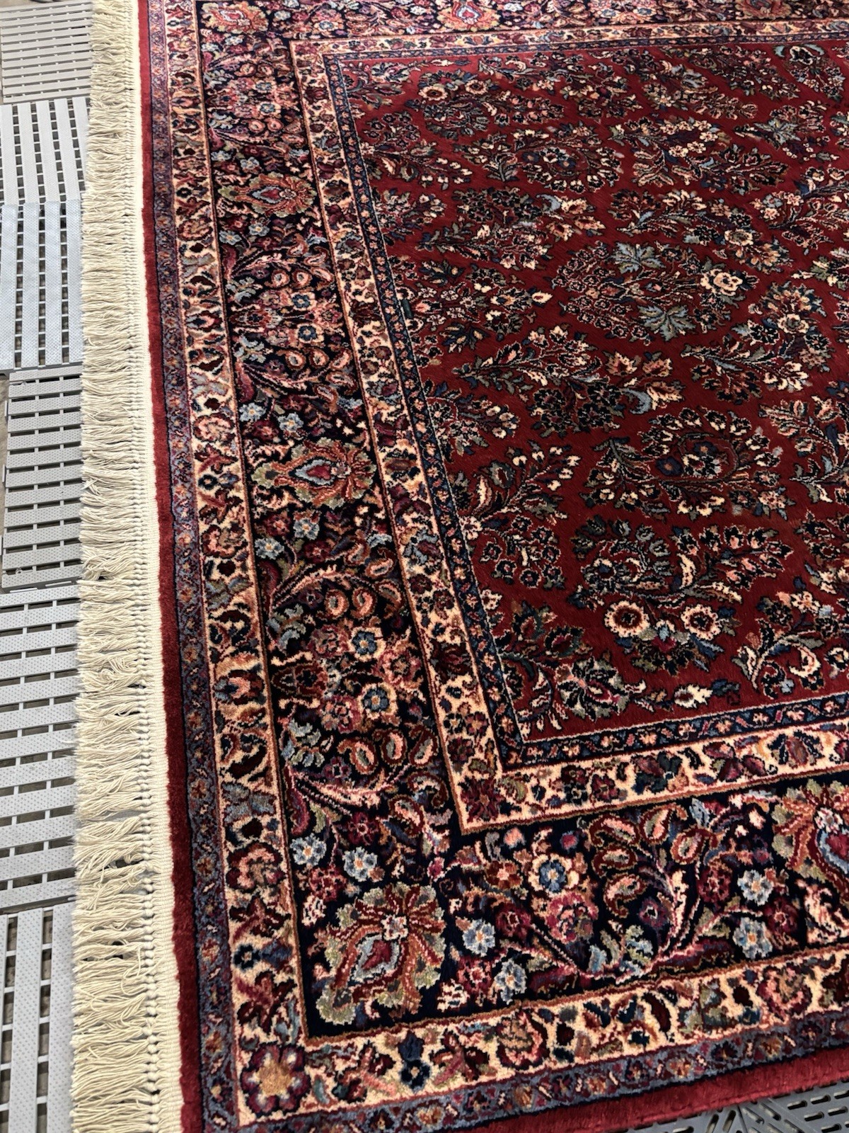 Authentic 8.8 x 10 Vintage Karastan Red Sarouk Rug #785
