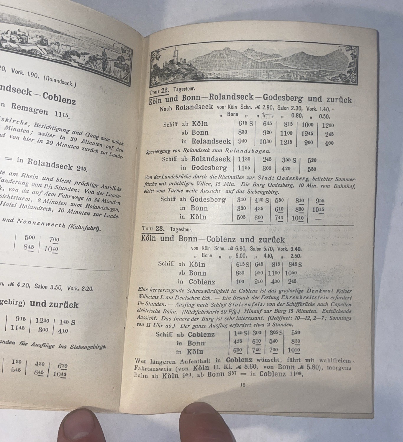 Antique Steamship Travel Guide W Map Germany Summer 1904