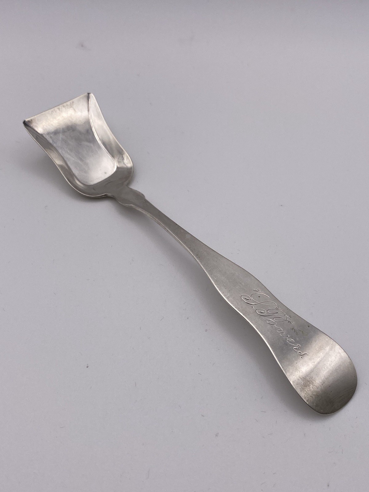 Neat Coin Silver Tea Caddy Spoon