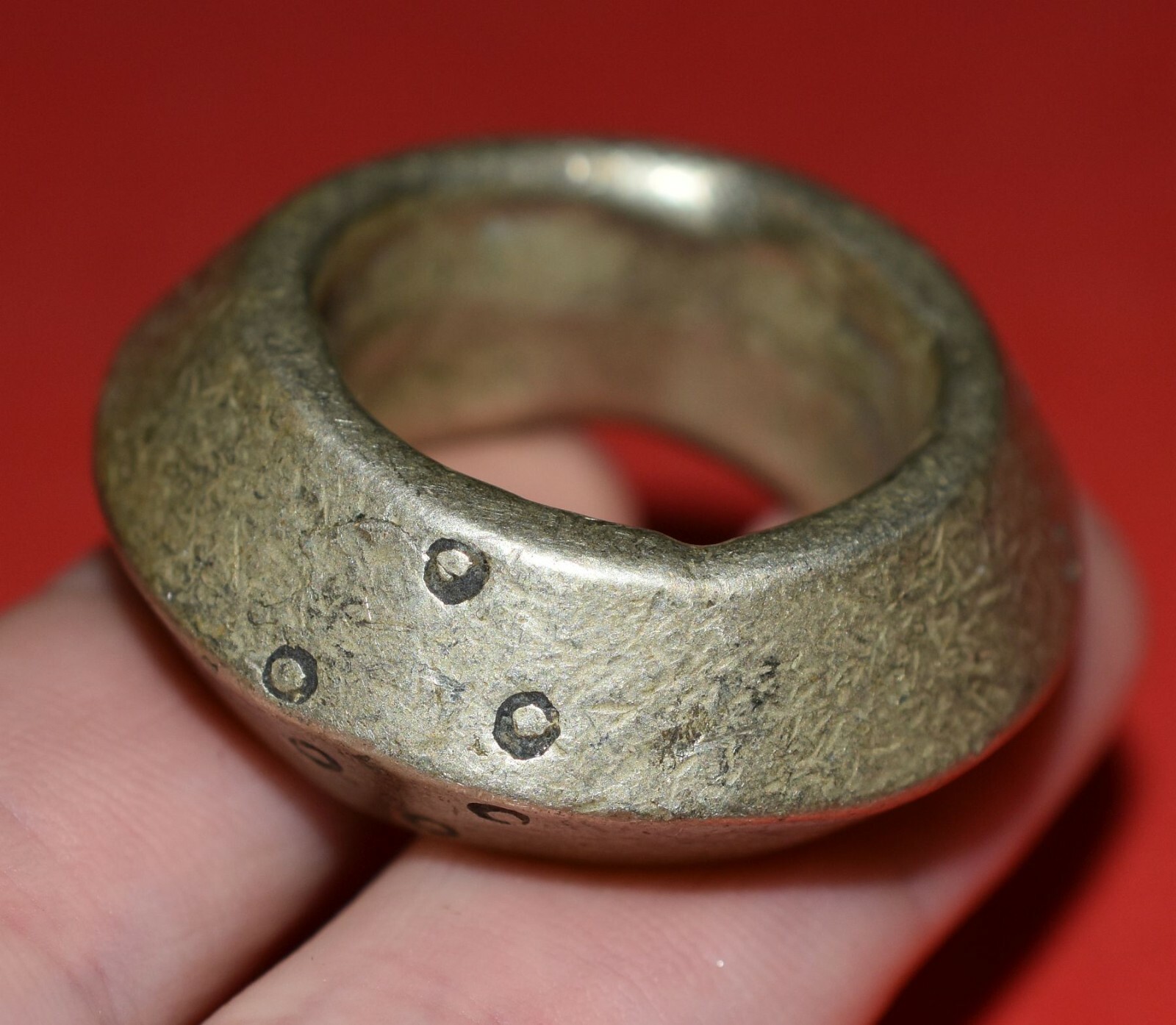 HUGE Antique Ethiopian Tribally Made Mixed Metal Ring Ethiopia Africa – Size 14