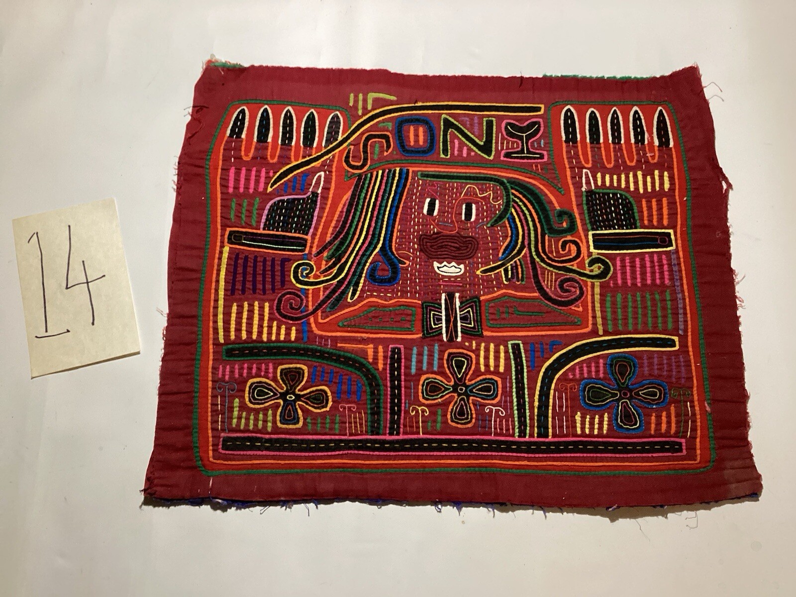 Kuna Indian Mola Textile Panama Latin America Applique Vintage Authentic