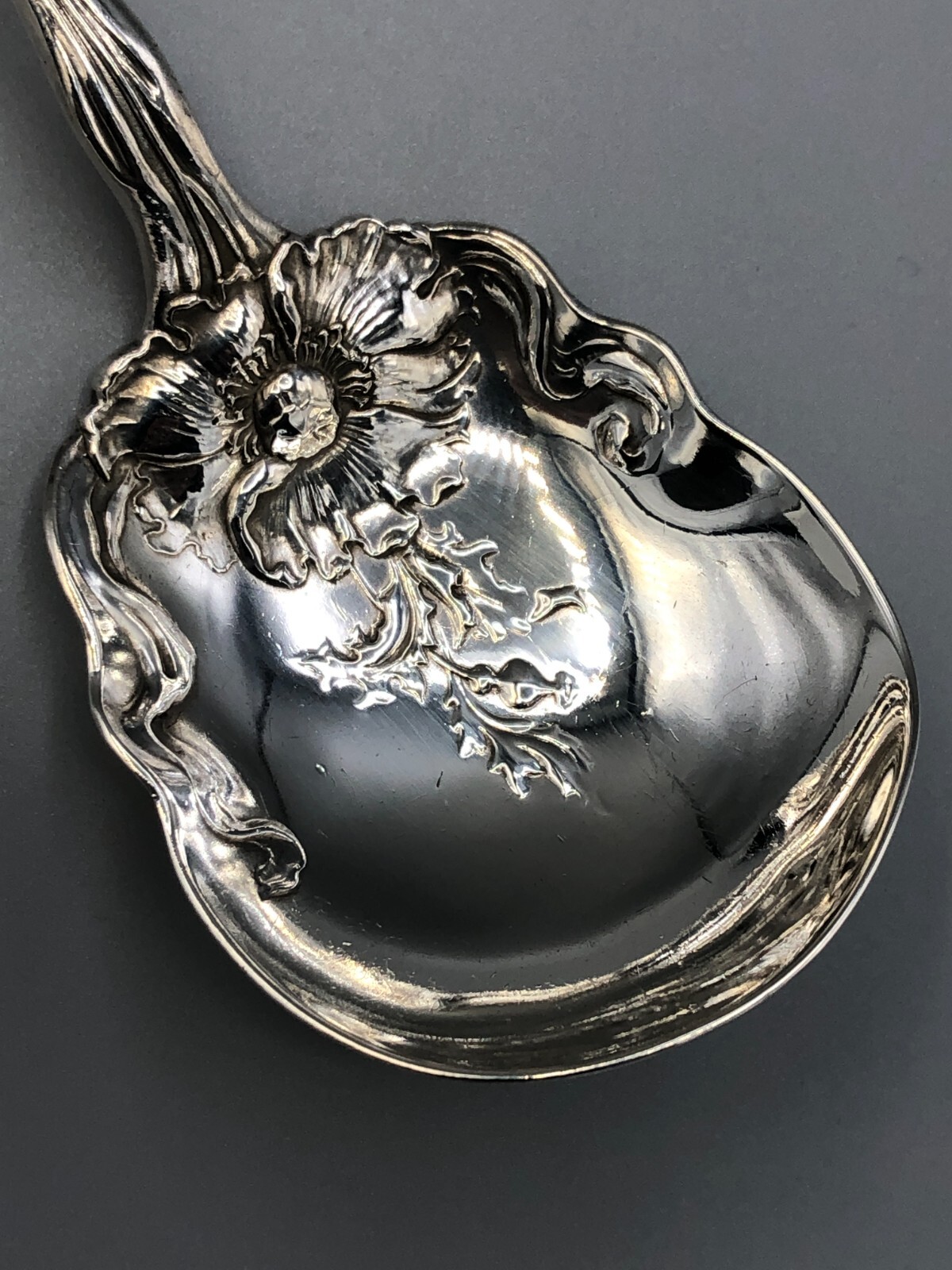 Raphael by Alvin Sterling Silver small Casserole / Preserve Spoon 7 3/8″