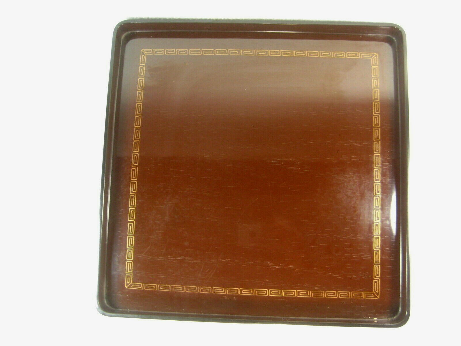 ANTIQUE SIGNED JAPANESE TAISHO ERA (c1915) WOOD & LACQUER OBON OZEN TRAY