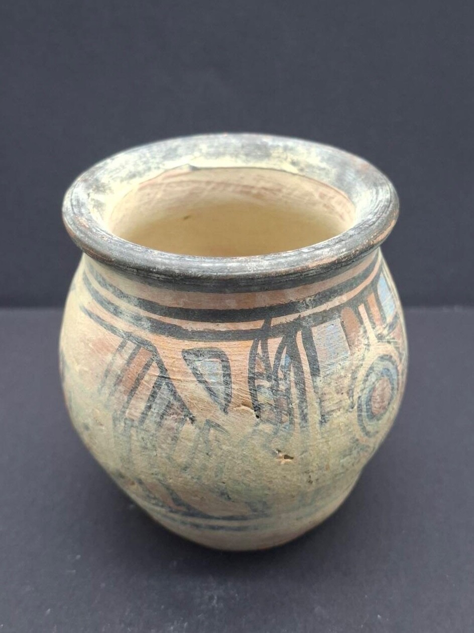 Ancient Old an Indus Valley polychrome vessel, likely dating back to 3000-2000 B
