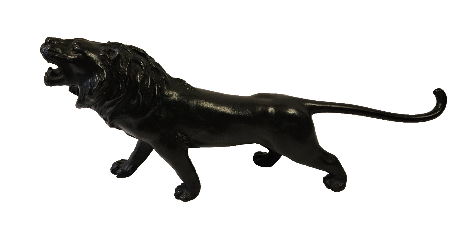 Antique 10″ Japanese Bronze Lion Statue Vintage Sculpture Japan 2 lbs