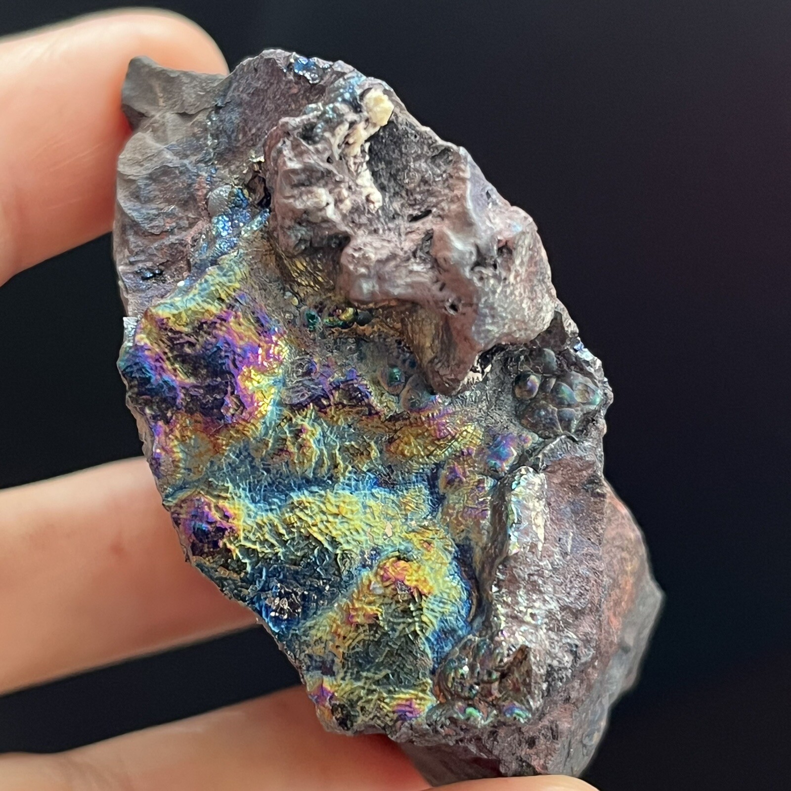 leklai umklum iridescent rainbow 7 color hematite natural amulet 110 g gift