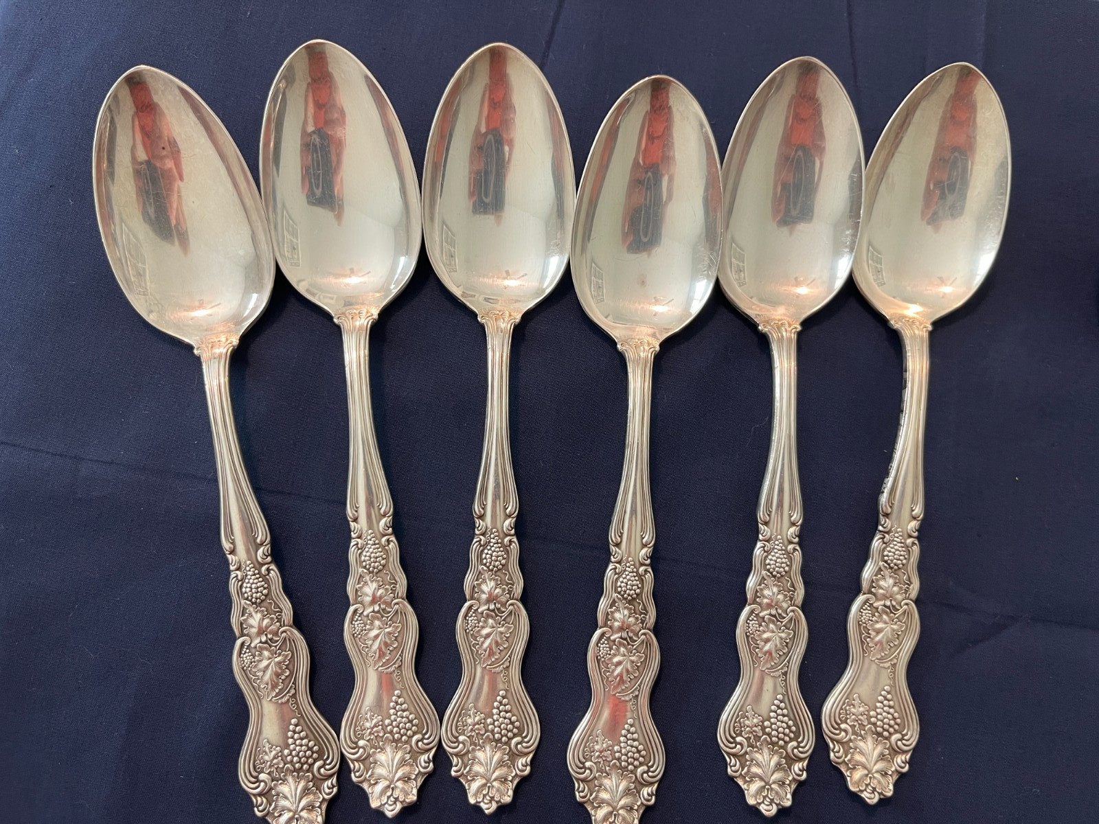 Antique American Silver Co Moselle Grape Silverplate Flatware 29 Pieces