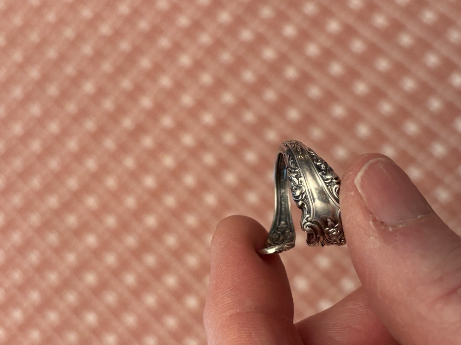 VTG: Size 7 Wallace Handmade Sir Christopher Sterling Silver Spoon Ring