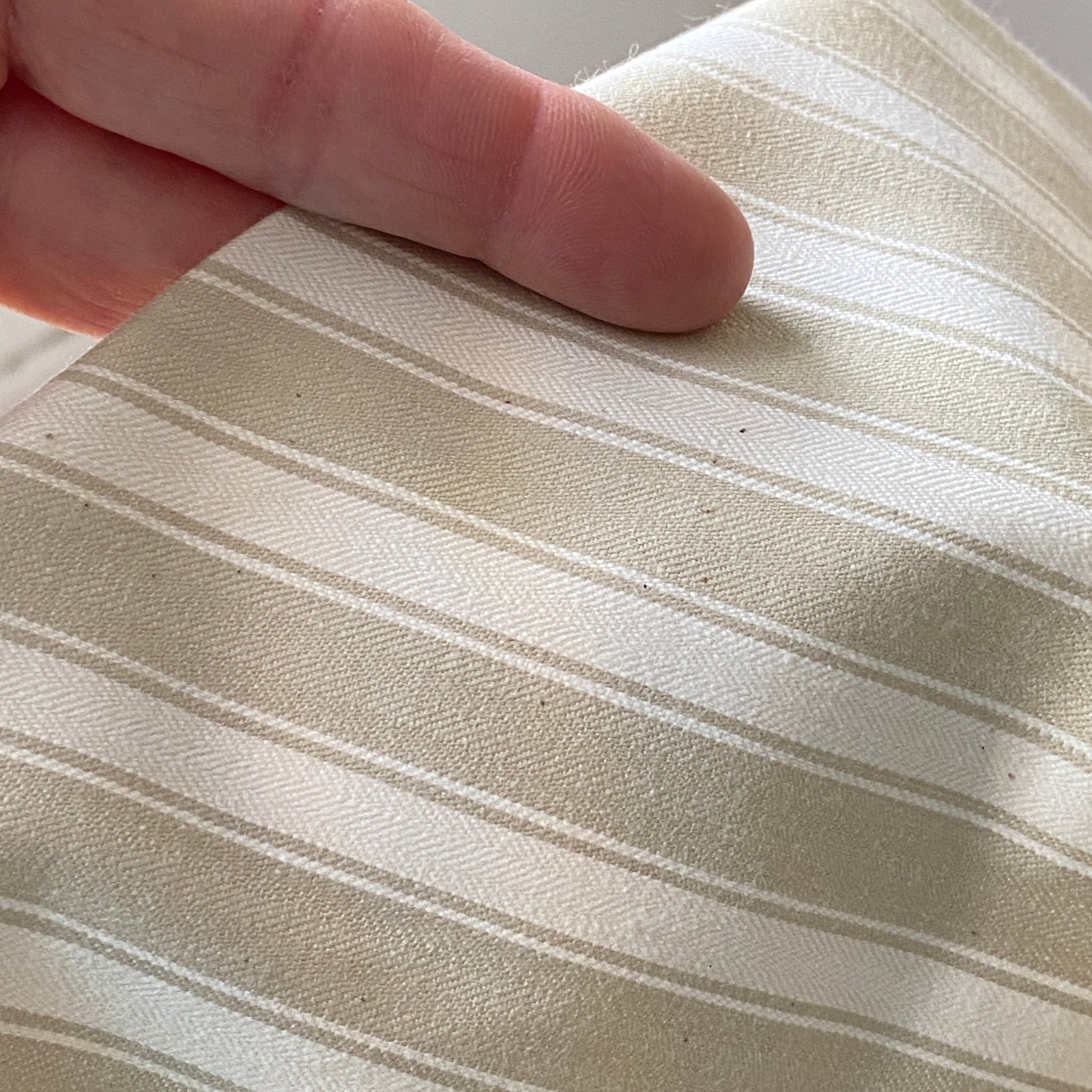 PER YARD MULTIPLES Bolt Striped stripes unused Vintage French ticking beige str